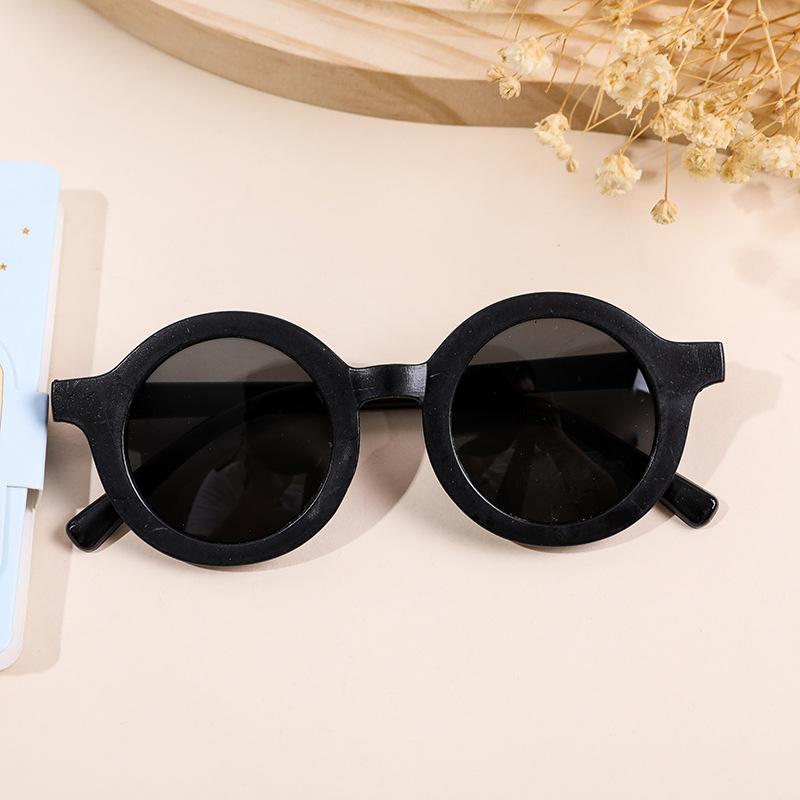 Fashion Round Frame Multi-Color Matte Round Frame Glasses Uv400 Uv Protection Baby Men'S And Women'S Children'S Glasses