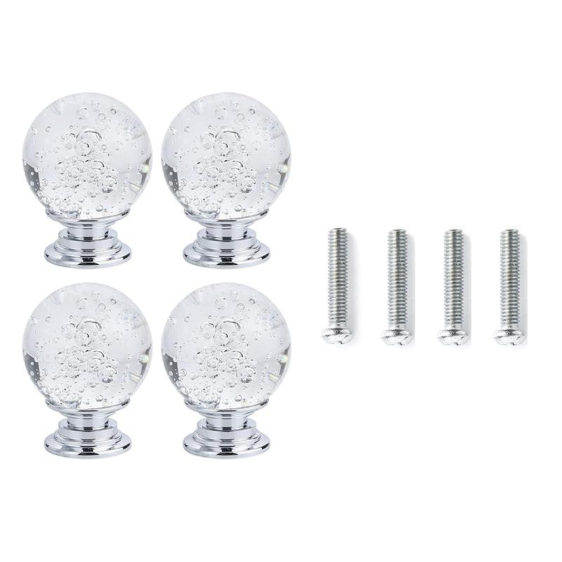 

WTEMPO Cabinet Knobs Kit with Screws Smooth Drawer Pulls Handles for Living Room & Bedroom Cabinet & Dresser Transparent Creative Home Decor Handles 1set серебряный