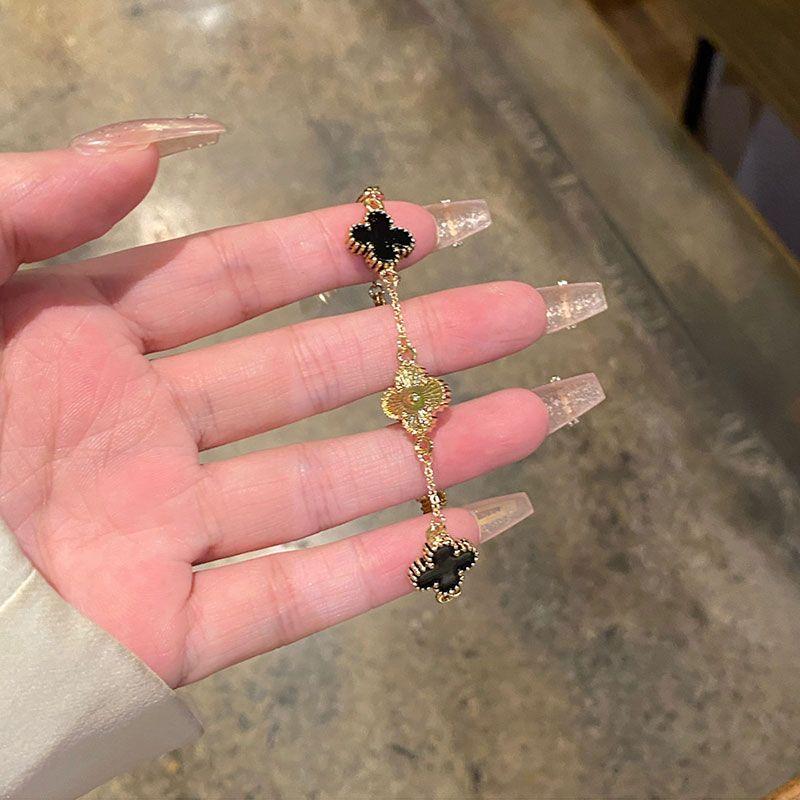 

Складайте та носіть Bi! Вишуканий браслет з бамбуковим вузлом та опаловим відкриттям, жіночий, легка розкіш, лазерна чотирилисник, браслет з вишуканим темпераментом [Four Leaf Clover Bracelet]