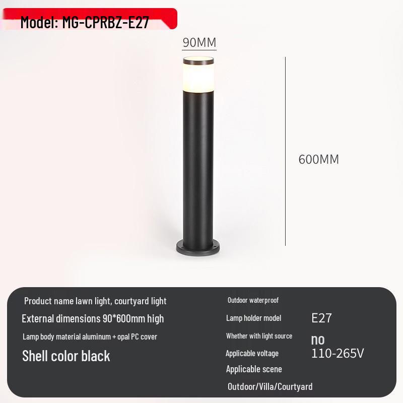 European Standard Waterproof Aluminum Glass Garden Light - Outdoor Minimalist Design