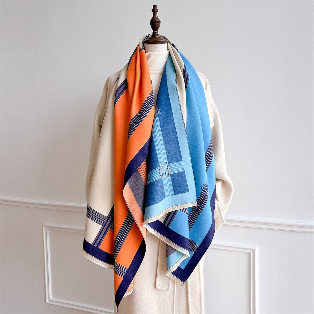 Gentle Color Scheme Scarf Women'S Winter Versatile High Sense Imitation Cashmere Wool Send Mother Scarf