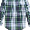 Polo Ralph Lauren Shirt Kids Plaid Logo Embroidery Button-Down Long Sleeve Kids Tops Blue 323952201-002