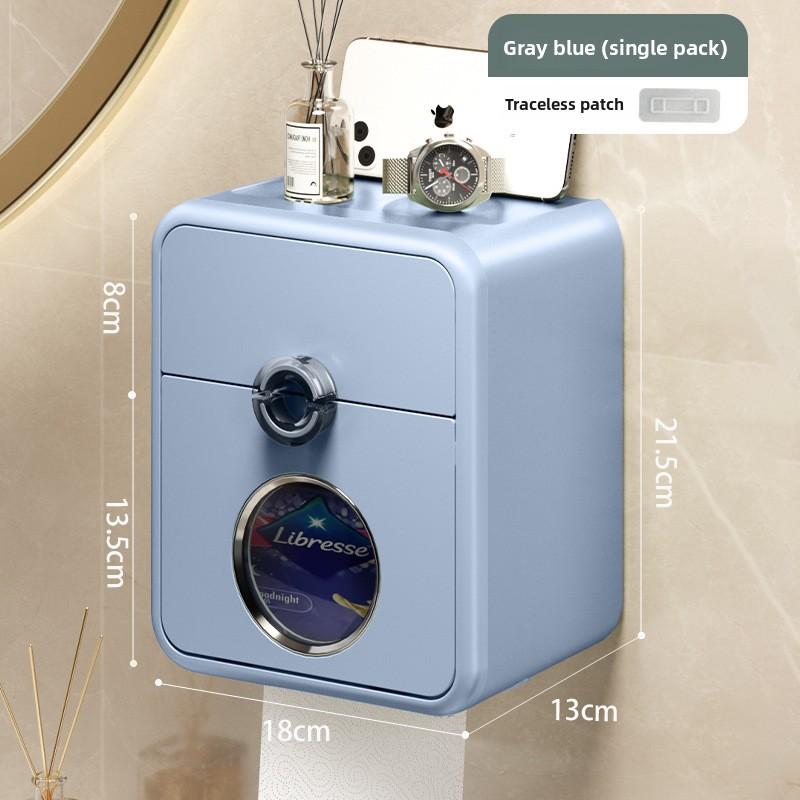 CHole-free Waterproof Wall-mounted Tissue Dispenser for Bathrooms