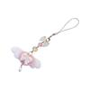 Cute Pink Fur Angel Wing Phone Strap Keychain With Bow Charm Unique Bag Decoration For Girls Lolita Style Accessories