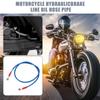 X AUTOHAUX Brake Hose Motorcycle Mesh Hose Clutch Hose Mesh Hose Blue 28° 110cm