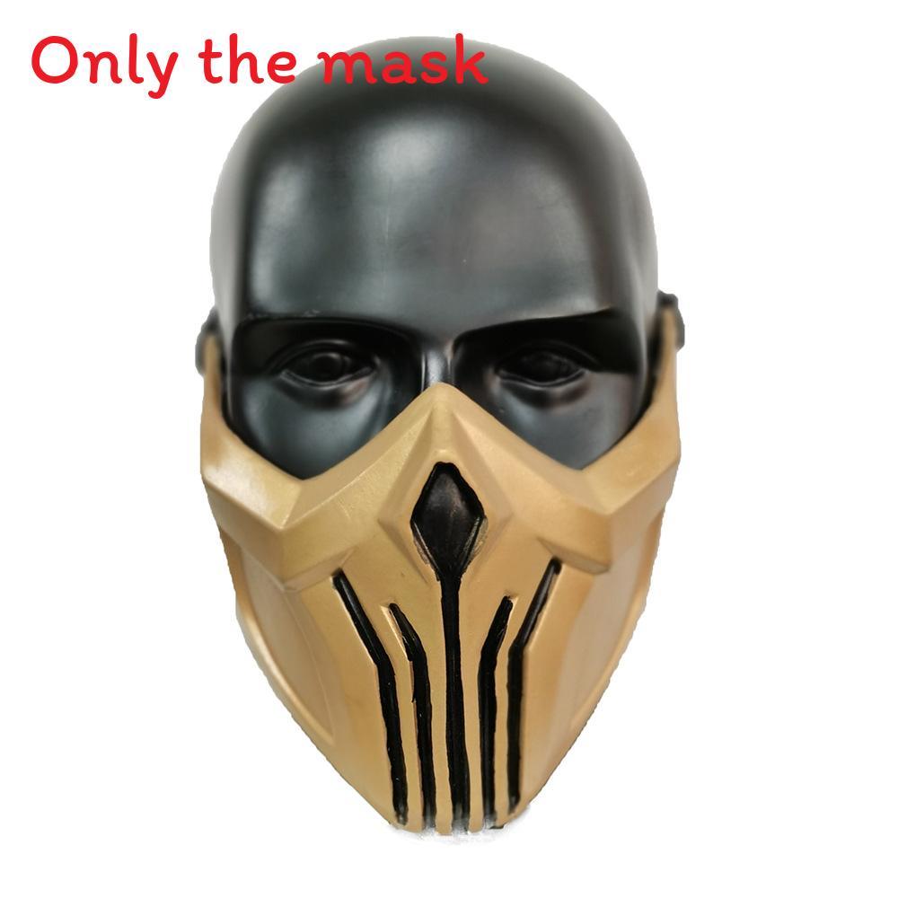Mortal Kombat Scorpion Latex Half Face Mask For Halloween Costume And Cosplay