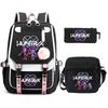 KPop Demon Hunters Korean version of student school bag children's backpack pencil bag set