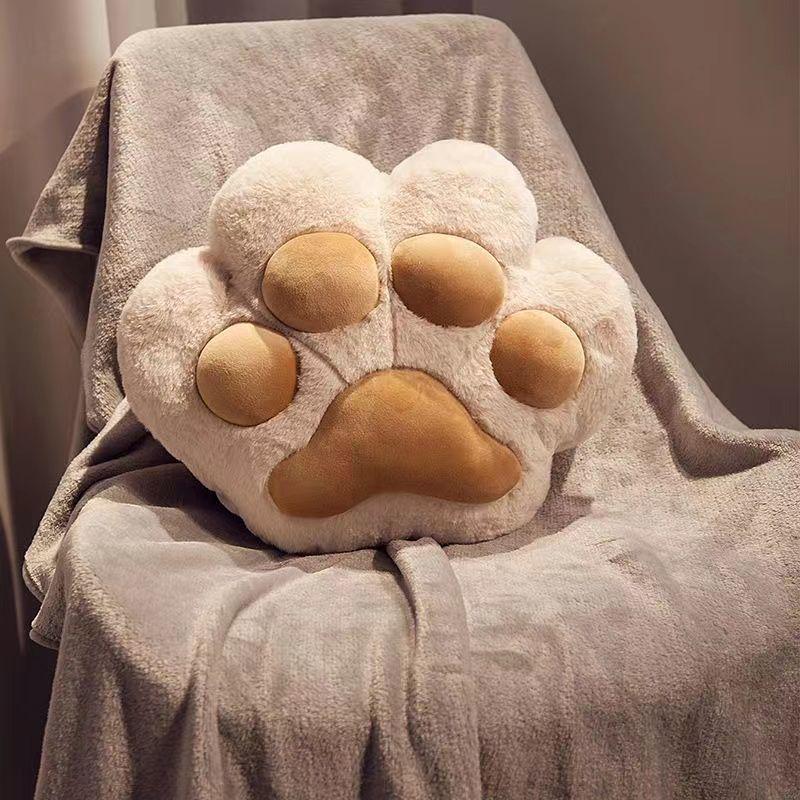 Cat Paw Blanket & Pillow: 2-in-1 Hand Warmer, Throw, & Nap Cushion