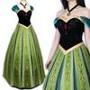 [XSLSLCOS] Frozen-style Anna and Elsa Cosplay Costume, Halloween Costume, Disney Frozen Anna Cosplay, Princess Embroidery (Pattern), 3D Design, Adult