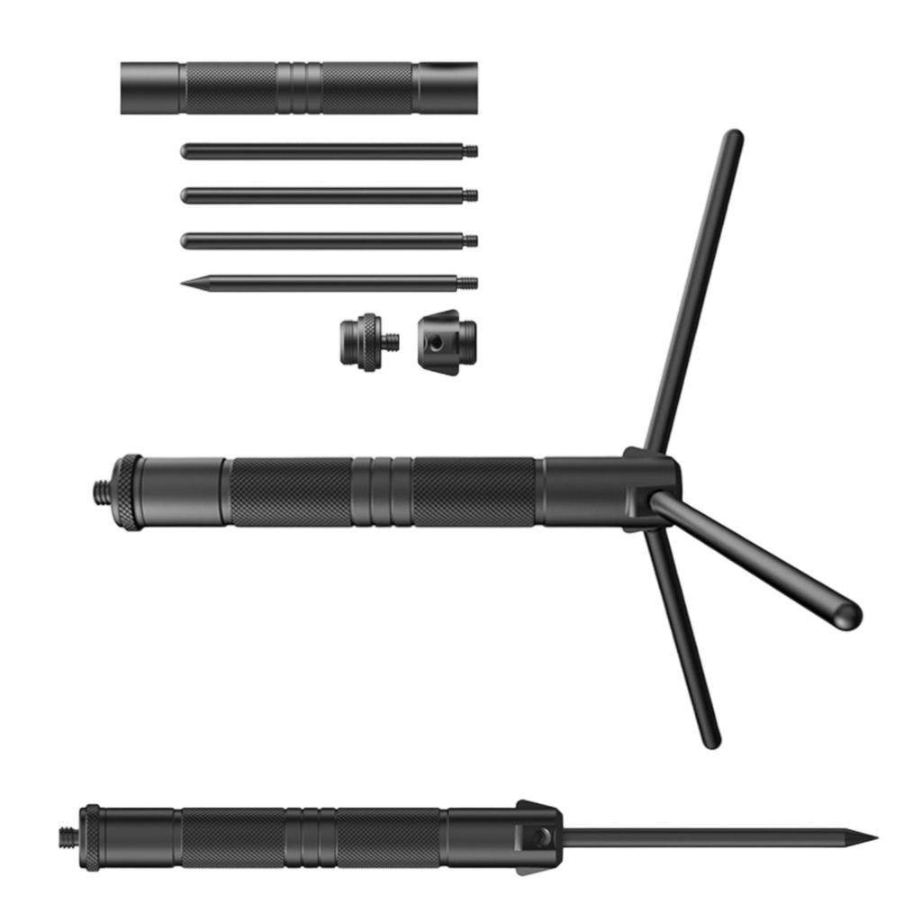 Multipurpose Outdoor Light Stand Regulable Aluminum Alloys Tripods Base for Hiking and Photography