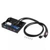9pin To USB2.0 HUB Microphone Earphone Adapter Front Panel Floppy Disk FDD Disk Drive To HD Audio for PC Motherboard Converter
