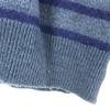 BLUE BLUE Made in Japan 100% wool border Long sleeve sweater 3 Blue knit Men's Used
