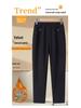 Women's Plus Size Warm Velvet Cotton Pants for Middle-aged & Elderly - Autumn & Winter Wear