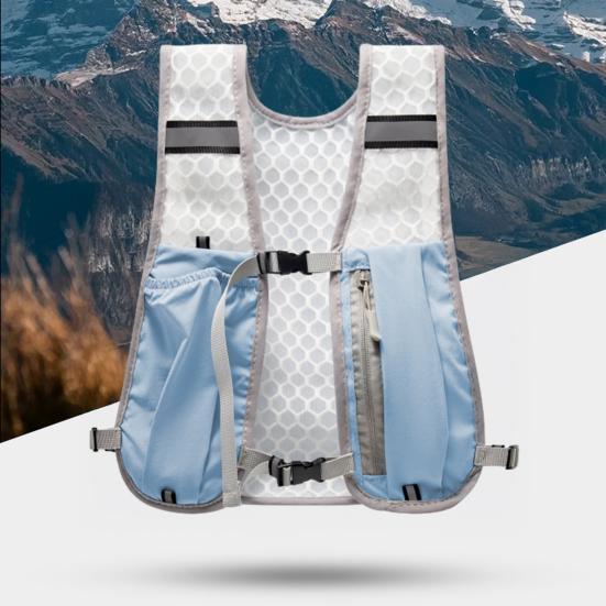 Utendørs hydreringssekk pustende mesh fjellklatring vest ryggsekk vestveske med justerbare spenner oppbevaring for vannflaske