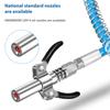 Grease Gun Coupler Stainless Steel Grease Nozzle High Presure 10000 PSI Double Handle Adapter Connector Lock On Tool Accessories
