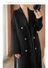 Double-Sided Wool Lapel Coat: Women's Slimming Double-Breasted Mid-Length for Autumn/Winter