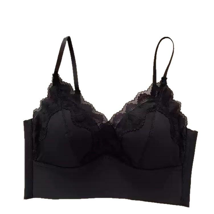 Lace beautiful back underwear women's chest big and small bra new popular summer thin sexy bra triangle cup