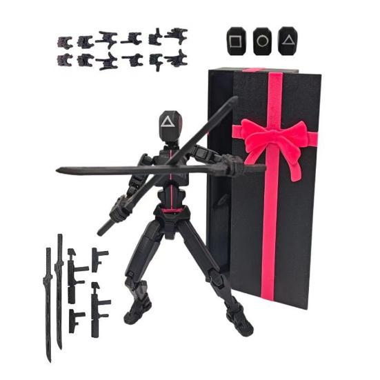 3D Printed Robot Action Figure with Accessories Movable Joints Demon