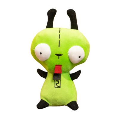 Hot 25cm Alien ET 3D Eyes Green Invader ZIM GIR Dog Plush Figure Toy Soft Stuffed Collectible Christmas Gift Toys for Children