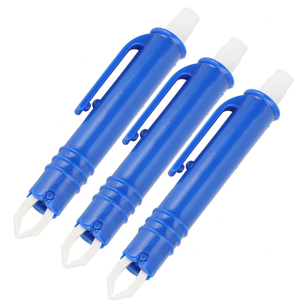 3Pcs Pet Lice Remover Flea Clip Tick Tweezers Mites Picker Tool for Dogs Cats GeneralBlue