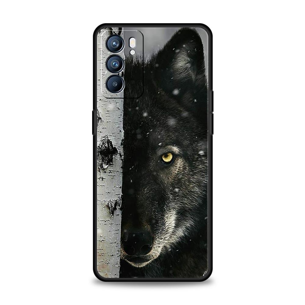 Animal Wolf Phone Case For OPPO Find X5 A54 A53 A52 A9 2020 A16 A15 A95 A76 A74 A12 Reno7 SE Reno6 Pro+ 5G Soft Silicone Cover