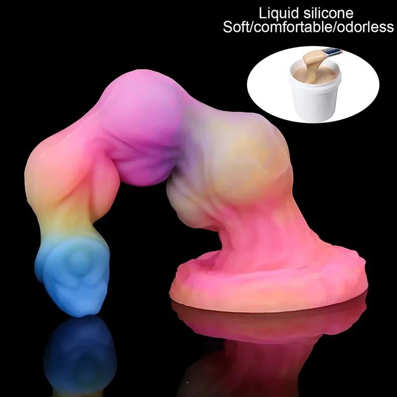 3 Anal Beads Dog Knot Dildos for Women Men Sextoys 18+ Sexy Adult G-spot Masturbation/prostate Massage Butt Plug Animals Penis