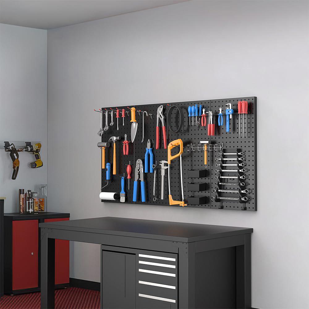 Cross-Border Metal Pegboard Wall Panel for Garage Storage and Display
