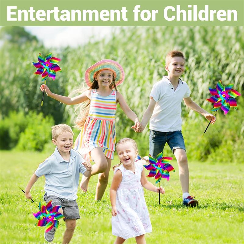 1/10X Bird Repellent Reflective Windmill Anti Bird Wind Spinner for Garden Orchard