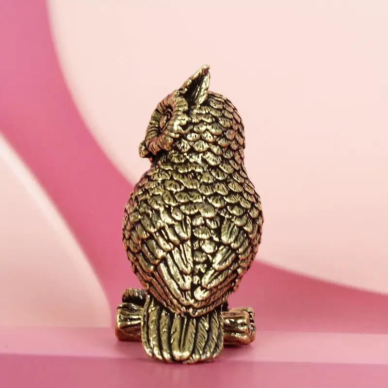 Vintage Solid Brass Owl Statue Collectible Home & Office Decor Animal Sculpture Intricate Detailing Ideal for Display Owl Decor