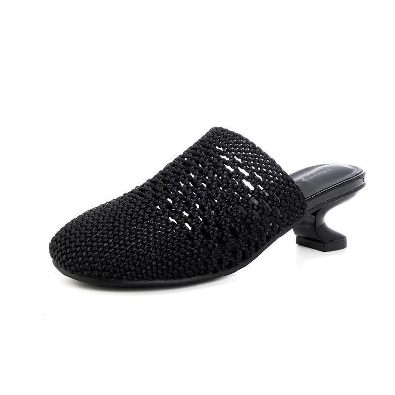 Mules Women s Flat Sandals Pumps Low Heel Mesh Toe Sabot Spring/Summer Slippers Indoor/Outdoor Stable Casual