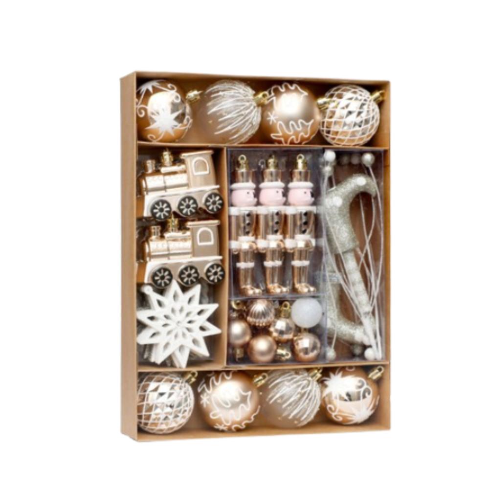 50pcs Reusable Electroplated Christmas Hanging Balls Xmas Tree Pendants Merry Christmas Decoration