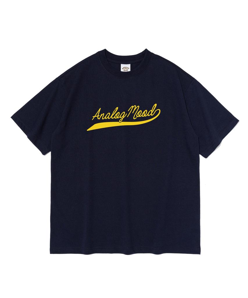 ANALOG MOOD Base Ground Logo Short Sleeve T-Shirt (Navy)