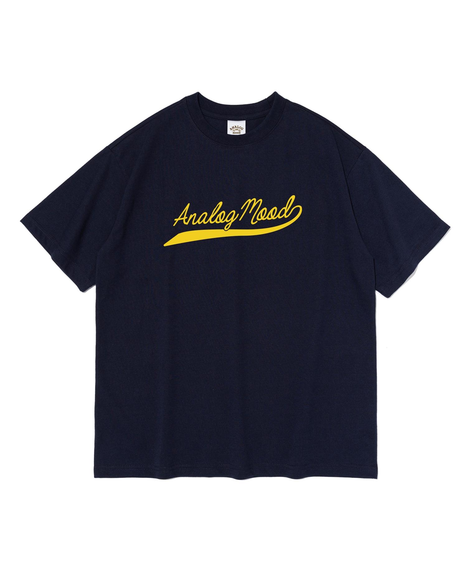 Analog Mood Base Ground Logo Short Sleeve T-Shirt (Navy) S