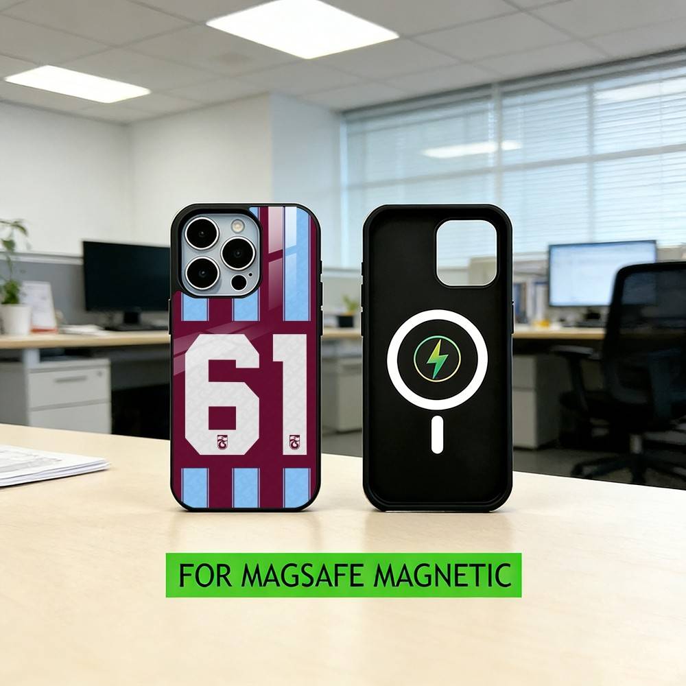Trabzonspor Handyhülle Für iPhone17,16,15,14,13,12,11 Plus,Pro Magnetisch Für Magsafe Kabelloses Laden
