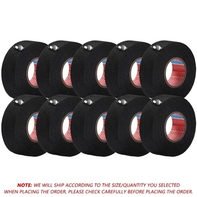 

Автомобильная тканевая лента для жгутов проводов, термостойкая, водонепроницаемая, изоляционная, электроизоляционная лента, черная самоклеящаяся тканевая лента 15MM*15M-10PCS чёрный