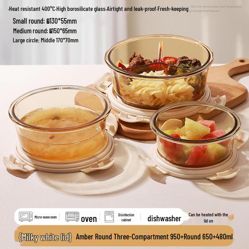 Sichun Aesthetic Heat-Resistant Glass Lunch Box Set