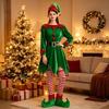 Hooded Christmas Elf Cosplay Set Velvet Elf Costume Hooded Velvet Dress  Christmas Party