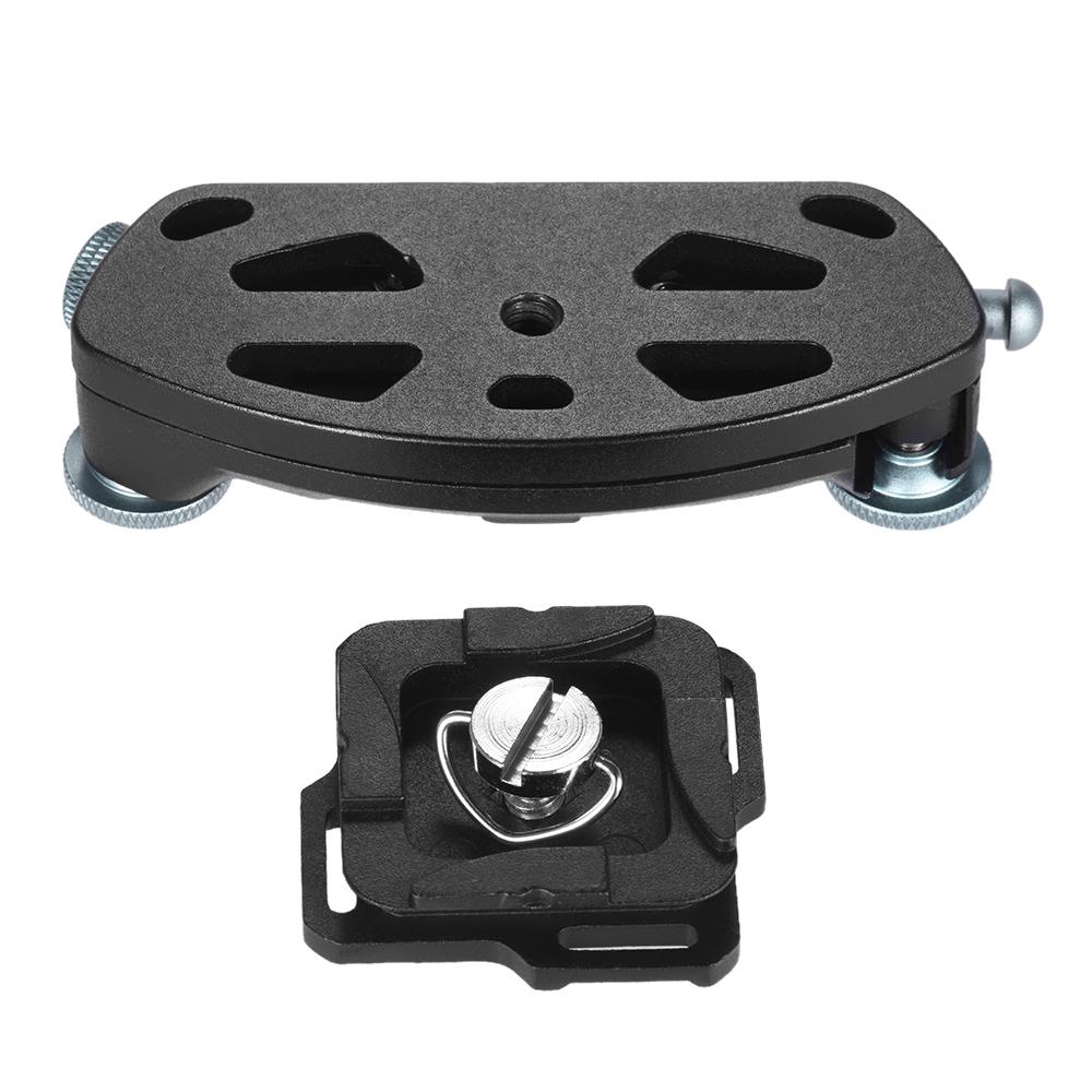Andoer Clip di montaggio con pulsante con fibbia per cintura in vita per fotocamera a sgancio rapido in metallo per Canon Nikon Sony