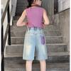Summer Thin Pants Summer Clothes Jeans Versatile Cropped Pants Girls' Shorts