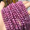 Natural Pink Tourmaline 6mm Faceted 128-Facet Football Cut Beads Strand