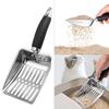 Cats Litter Scooper with Deep Shovel Metal Scoops Hollowed Poops Sifting Metal Handle