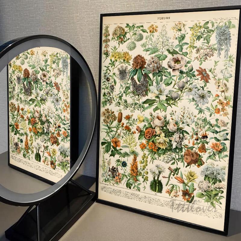 Vintage Plants Mushroom Medicine Flower Insect Butterfly Poster Paper Print Home Bedroom Entrance Art Painting Decoration