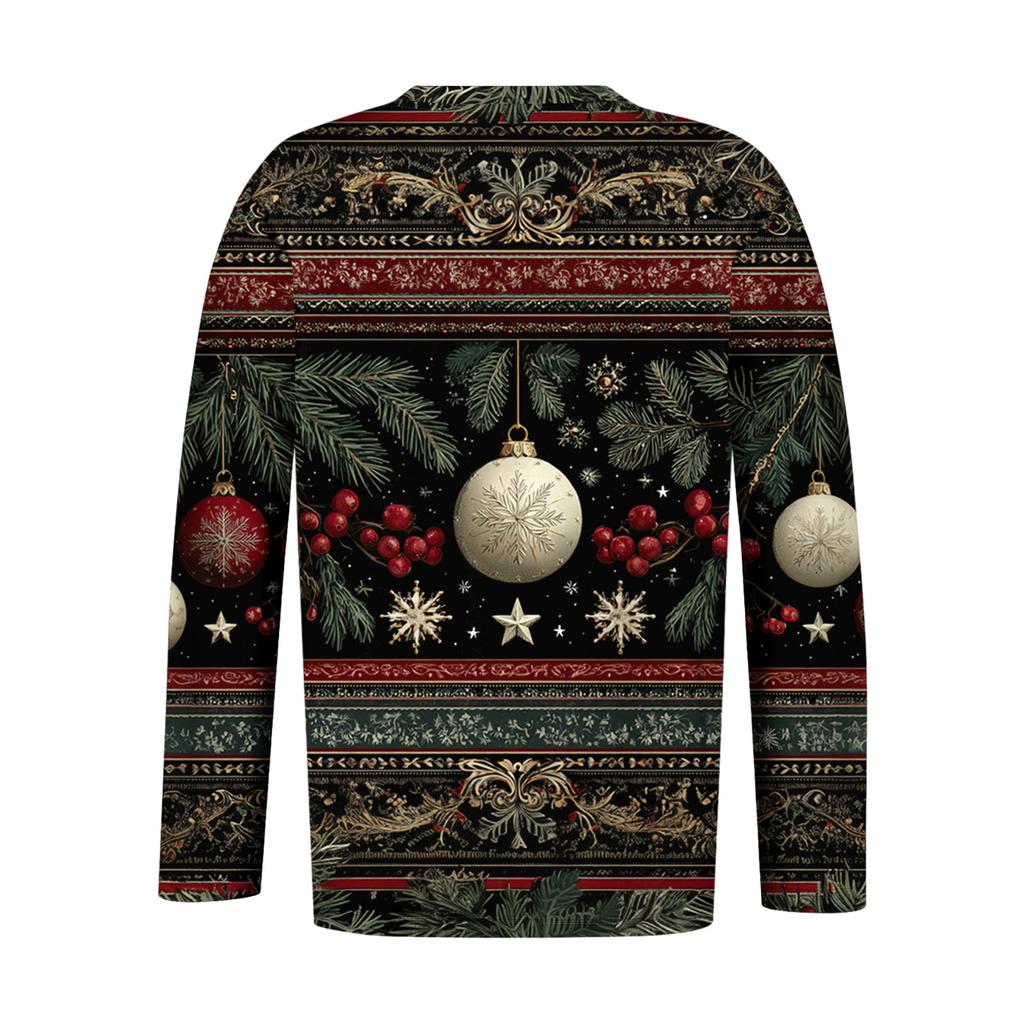 Women's Fashionable Casual Long Sleeved Plus Size  Print Top Plus Size Floral Print Top