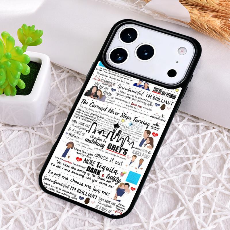 Greys Anatomy Collage Phone Case for iPhone 17 Air 16 15 11 12 14 13 Pro Max Shockproof Cover