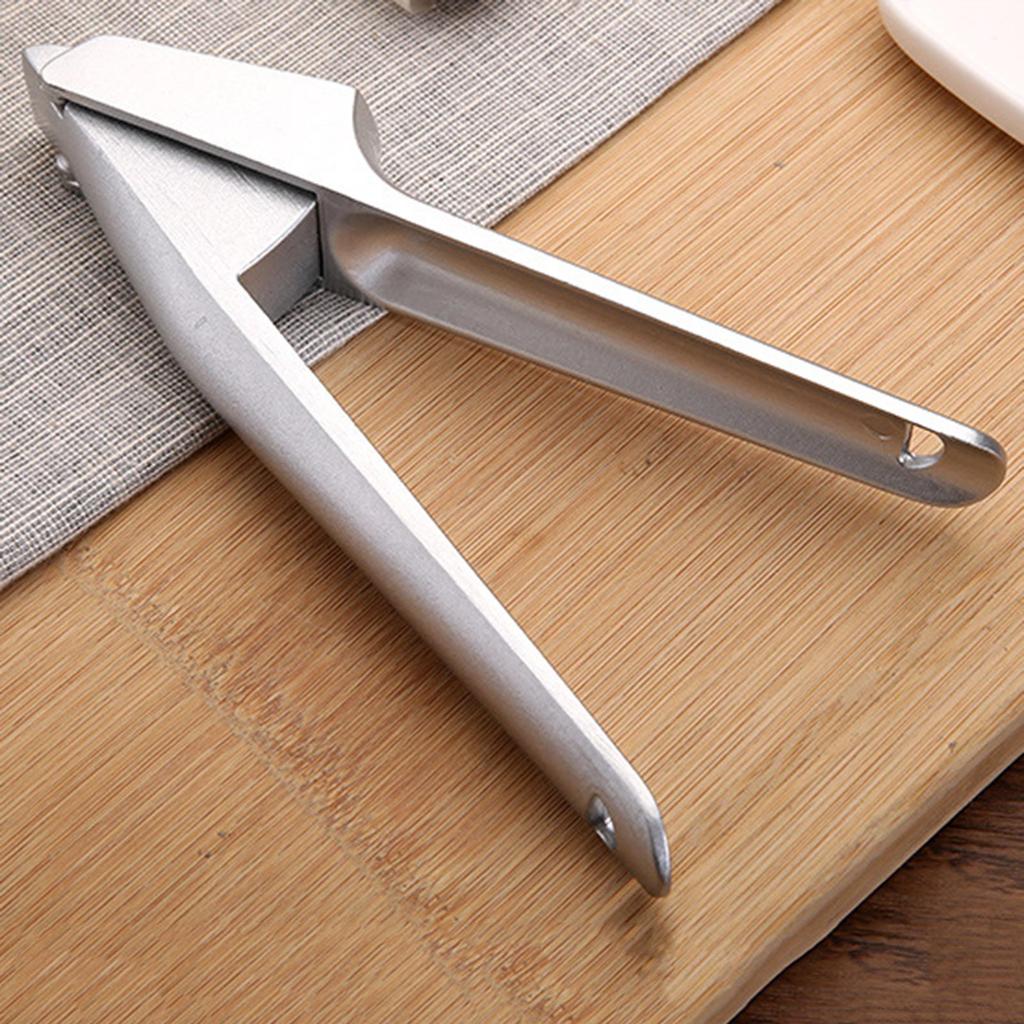 Hliníkový lis na česnek, drtič, mlýnek na česnek, snadno se mačká, hliníkový lis na česnek, snadno použitelný kuchyňský nástroj pro drcení česneku