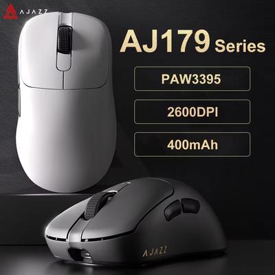 Mouse AJAZZ AJ179 PRO PAW3395 Leve com Fio Sem Fio com Base de Carregamento Magnética Ergonômico para Jogos com Macro para PC Laptop