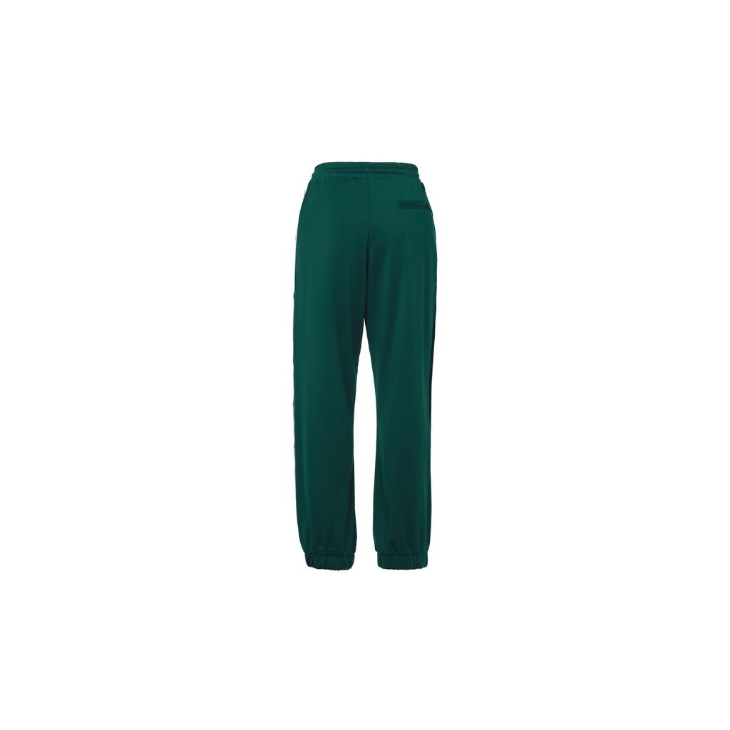 Adidas Originals Color Block Striped Retro Sports Long Pants Knitted Sports Pants Women Bottoms Dark-Green GJ8277