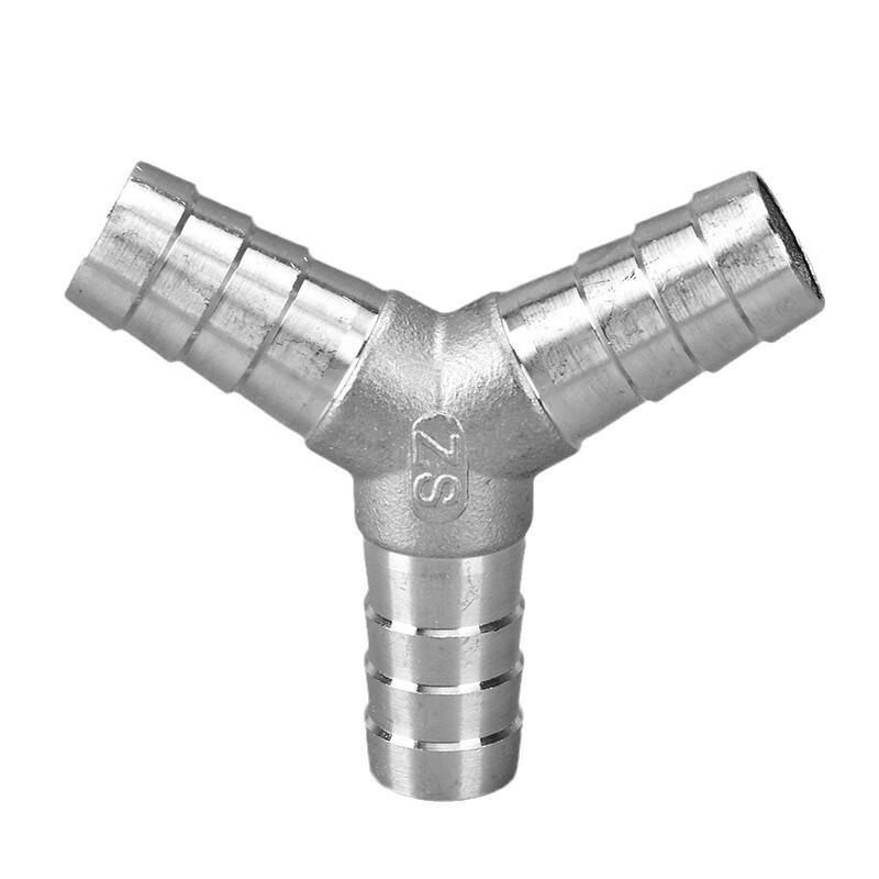 Brangdy Stainless Steel Y-Type Barb Tee Hose Connector