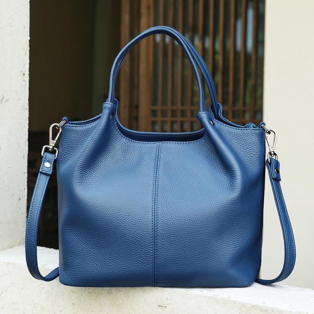 Large-capacity Single-shoulder Bag, Fashionable and Versatile Genuine Leather Tote Bag, Multi-pocket Handbag, Crossbody Bag