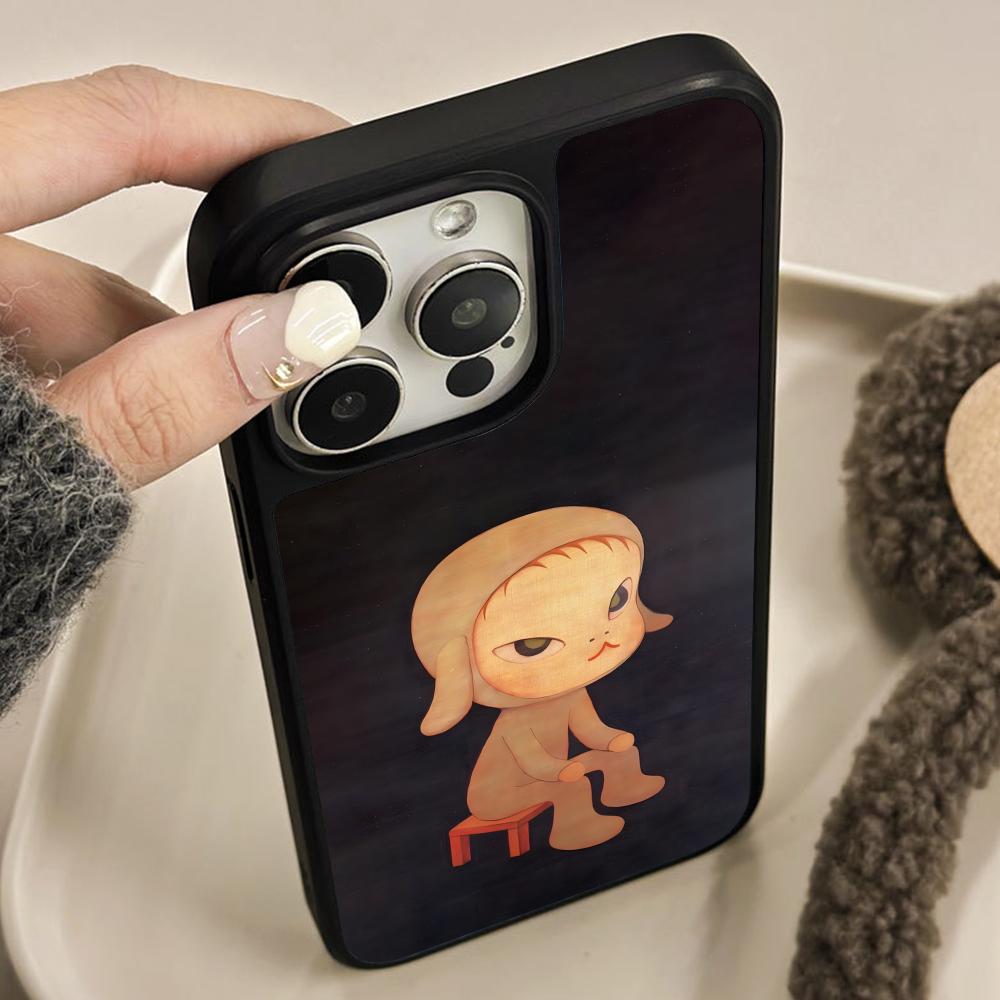 Anime Yoshitomo Nara Phone Case for iPhone 17 16 15 14 13 12 11 Air Pro Max Plus Matte Surface Colorful Cover Luxury Cellphones